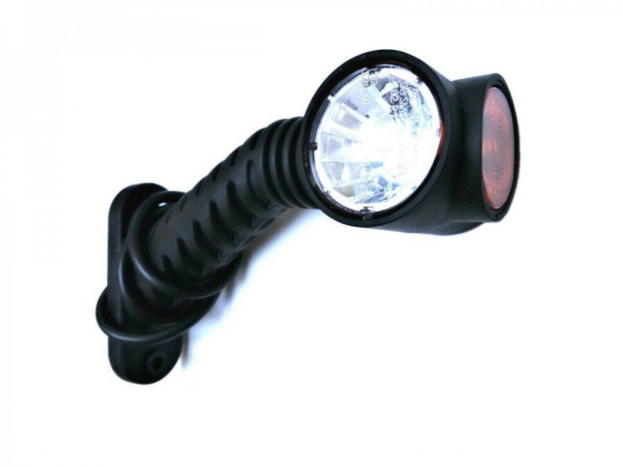 LED Umrissleuchte Rechts, 125 Mm, Für LKW, PKW & Anhänger – Mit E9-Zulassung, 12V/24V, Schwarzes Gummi-Gehäuse